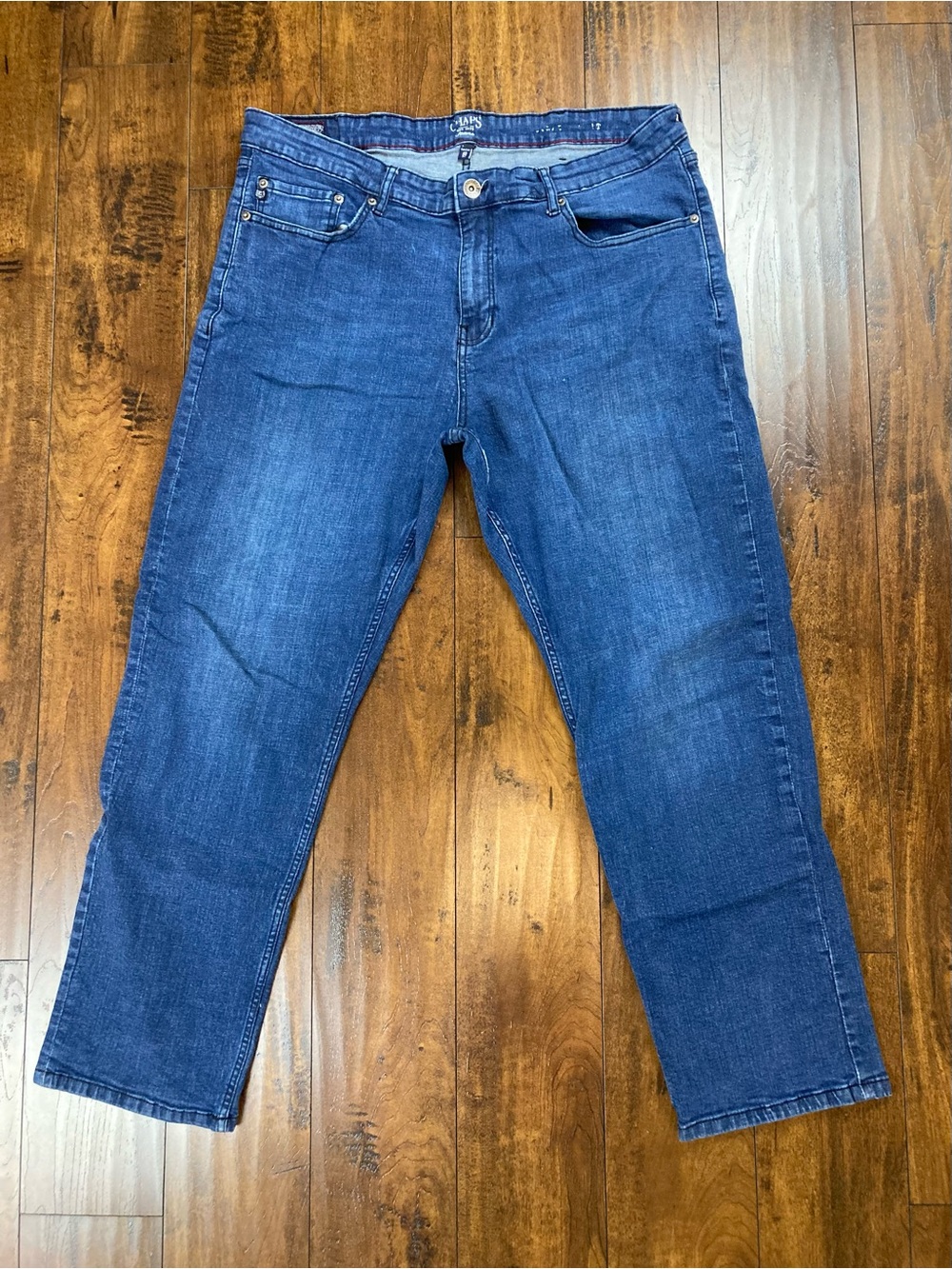 CHAPS Men’s Jeans Straight Fit Dark Wash Stretch Size 40 x 32 EUC